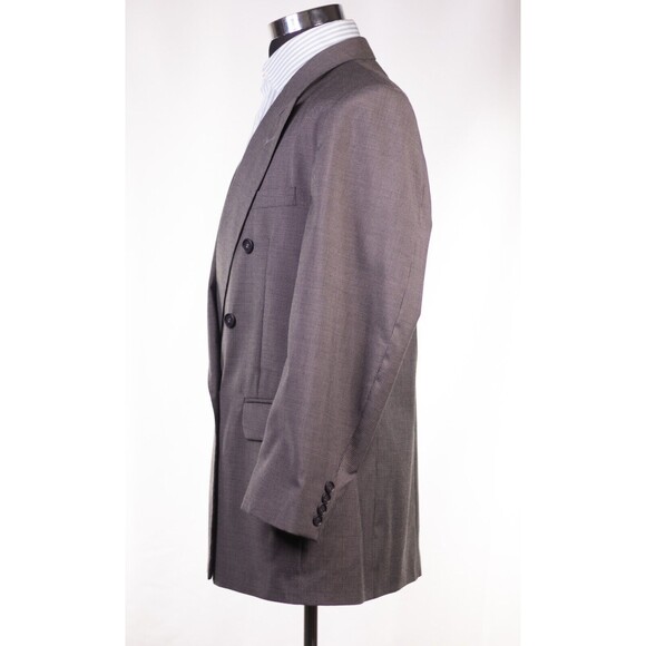 Stanley Blacker Wool Sport Coat Blazer Jacket 41R Brown Double Breasted - Picture 4 of 13